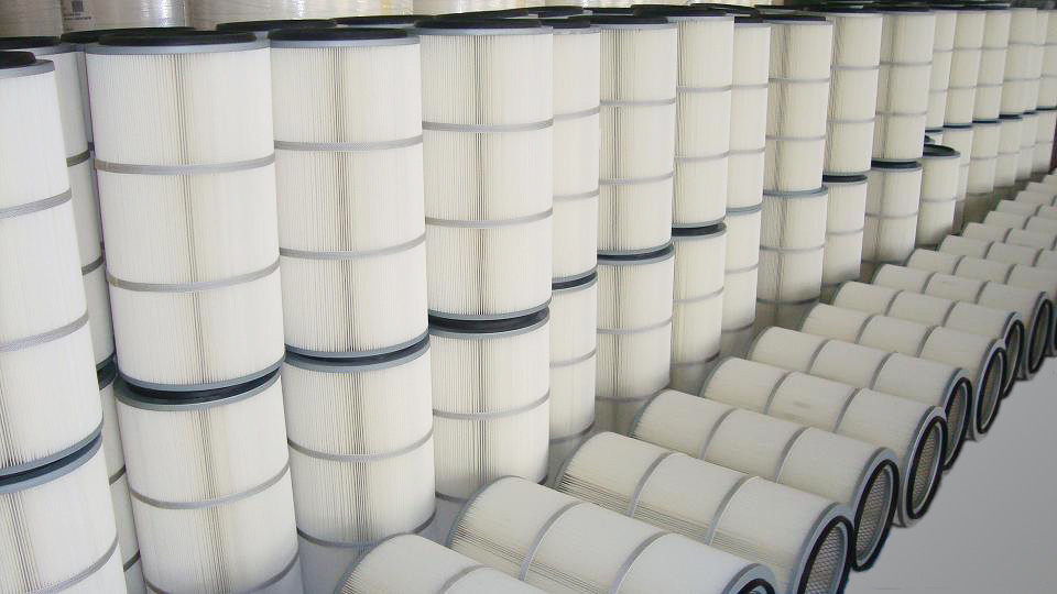 La turbina de gas blanca del color filtra/filtro industrial del cartucho del extractor de polvo
